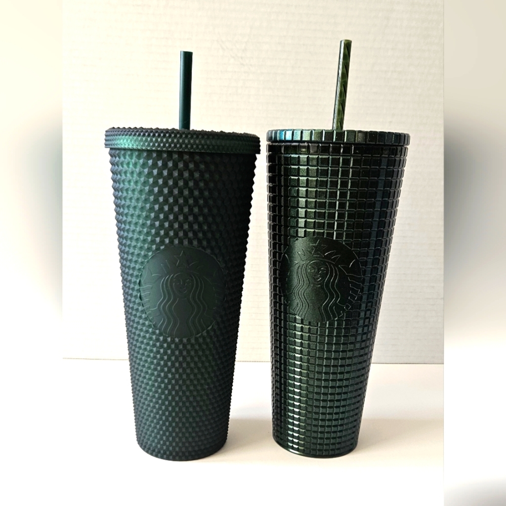 Starbucks Green Studded And‎ Grid Tumblers